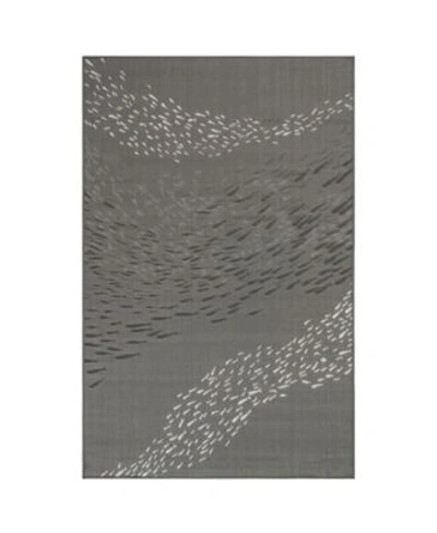 Liora Manne Carmel School Of Fish Rug In Navy