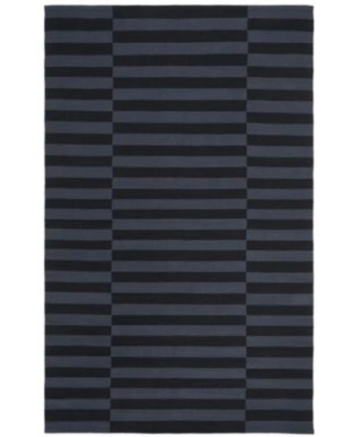 Ralph Lauren Ludlow Stripe Lrl7350e Onyx Area Rug Collection In Black