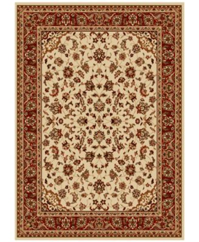 KM HOME CLOSEOUT KM HOME PESARO KASHAN IVORY BRICK AREA RUG COLLECTION