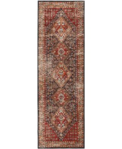 D Style Basilic Bas9 Area Rug In Maroon