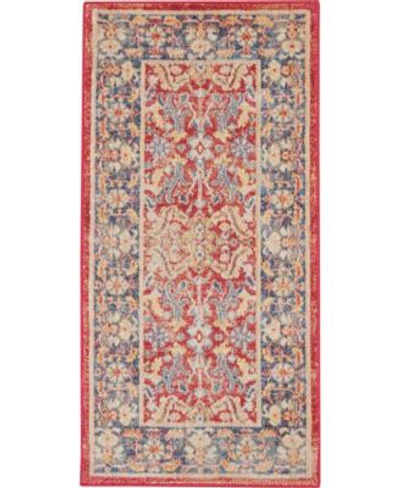 Nourison Ankara Global Anr02 Red Rug