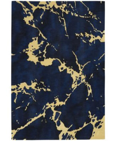 Nourison Symmetry Smm09 Navy Rug