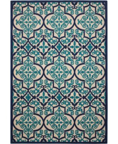 Nourison Aloha Alh14 Area Rug In Navy