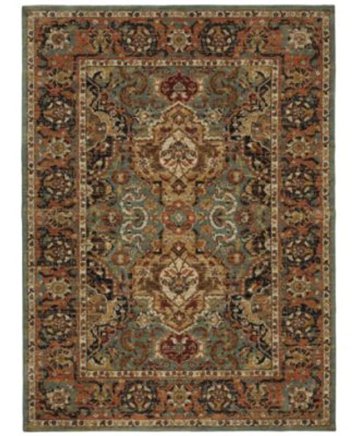 Karastan Spice Market Dhahar Area Rugs In Aquamarine