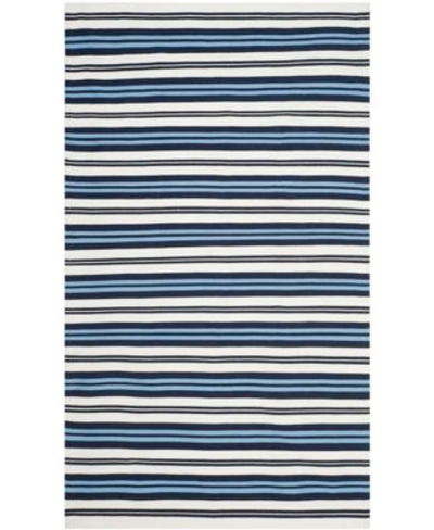 Ralph Lauren Leopold Stripe Lrl2462b White French Blue Area Rug Collection