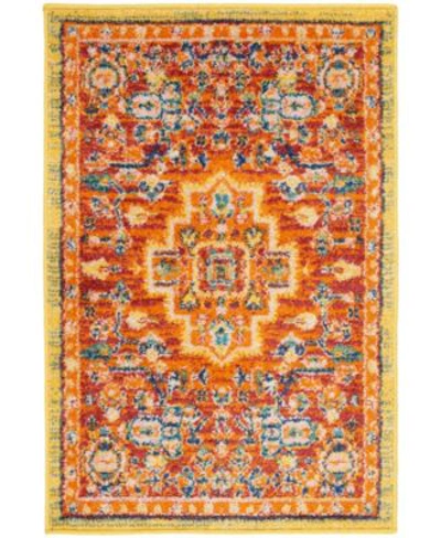 Nourison Allur Alr04 Area Rug In Red/multi