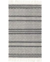 Surya Farmhouse Tassels Fts 2300 Charcoal Rug In Charcoal