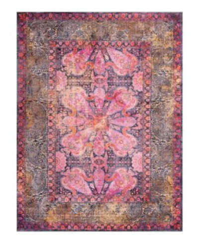Bayshore Home Reflections Ref02 Area Rug In Pink
