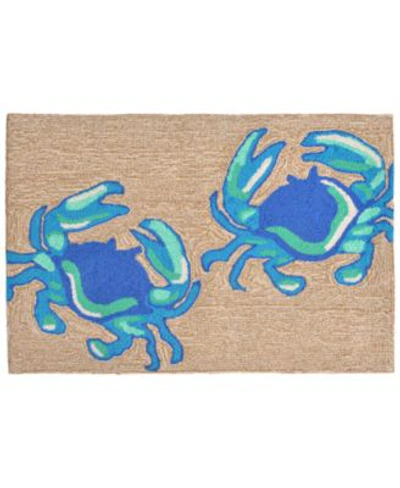 Liora Manne Front Porch Indoor Outdoor Crabs Area Rugs In Red