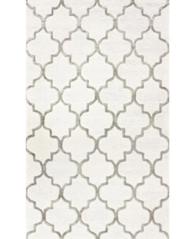 Nuloom Caspian Faux Silk Moroccan Area Rug In Silver