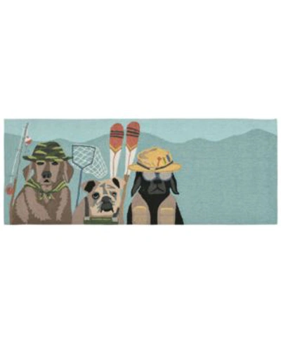Liora Manne Front Porch Indoor/outdoor Fishing Patrol Dk Mult 2' X 3' Area Rug