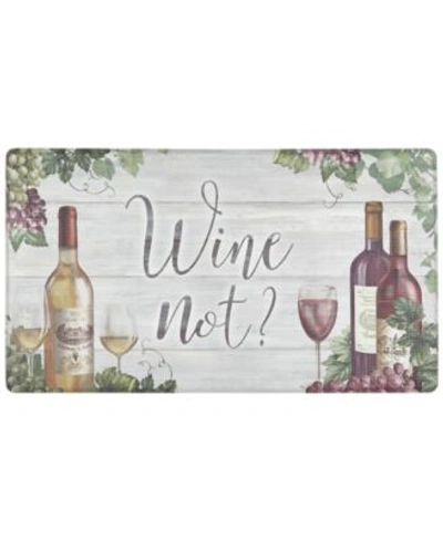 Global Rug Designs Cheerful Ways Wine Not Area Rug In Gray,red