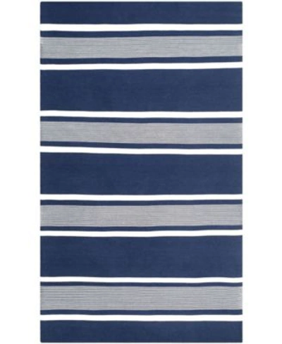 Lauren Ralph Lauren Hanover Stripe Lrl2461a Navy Area Rug Collection