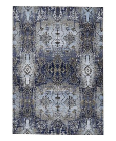 Simply Woven Angel R3834 Blue Area Rug