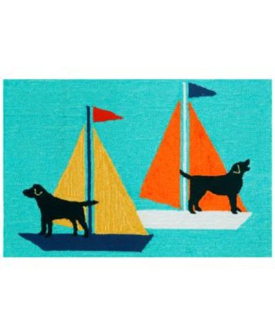 Liora Manne Front Porch Indoor Outdoor Sailing Dogs Area Rug