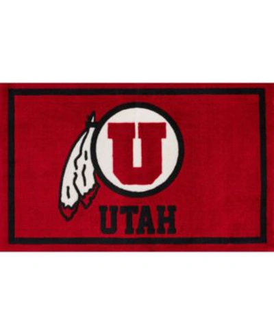 Luxury Sports Rugs Utah Colut Red Area Rug