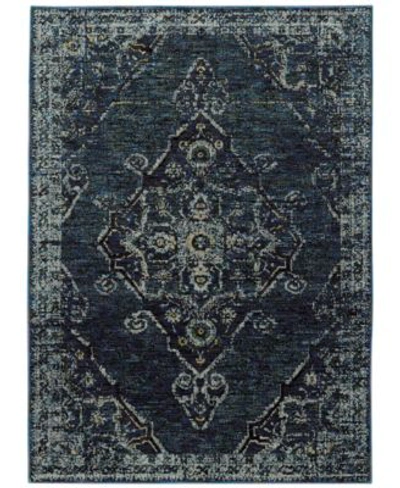 Jhb Design Journey Charlemagne Blue Area Rugs