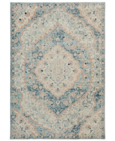 Jhb Design Arcadia Arc11 Blue Rug In Beige