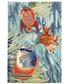 LIORA MANNE LIORA MANNE RAVELLA 2255 TROPICAL FISH BLUE INDOOR OUTDOOR AREA RUG