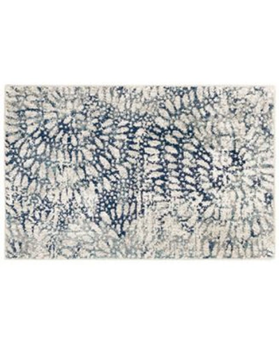 Scott Living Expressions Imprinted Blooms Area Rug In Aqua