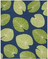 MARTHA STEWART COLLECTION LILY PAD MSR2212A AZURE AREA RUG
