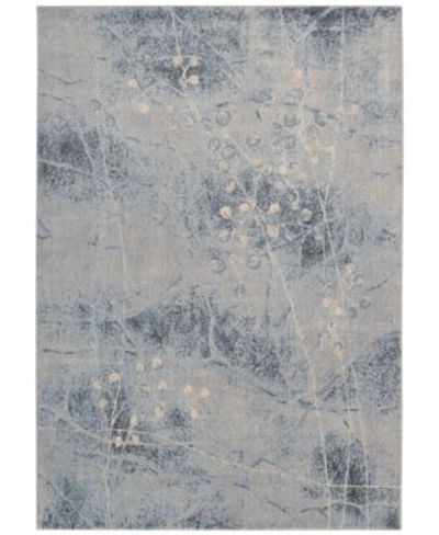 Nourison Closeout  Somerset Silver Blue Blossom Area Rugs
