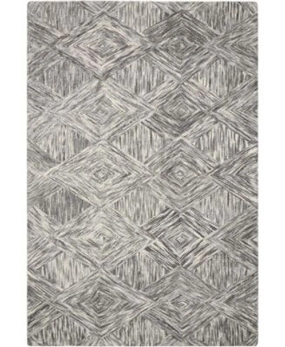 Nourison Interlock Lnk01 Charcoal Rug