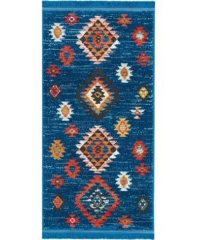 Nourison Navajo Nav07 Blue Rug