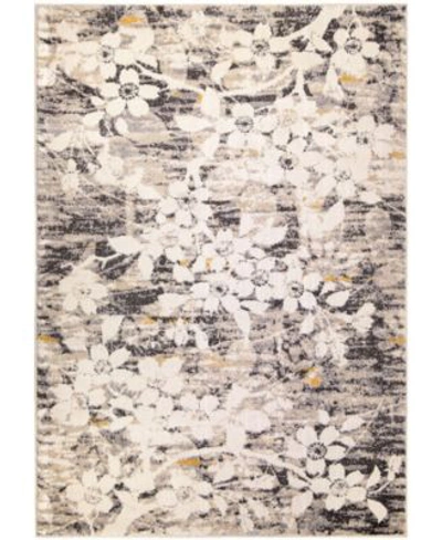 Palmetto Living Gemstones Asian Garden Area Rug In Silver-tone