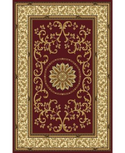Km Home Closeout  Navelli Red Area Rug Collection