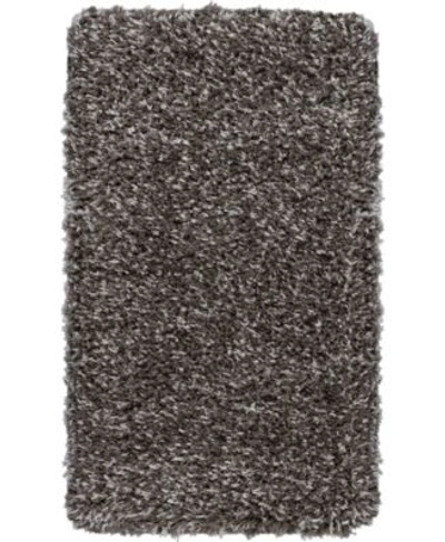 Nourison Luxe Shag Lxs01 Charcoal Rug