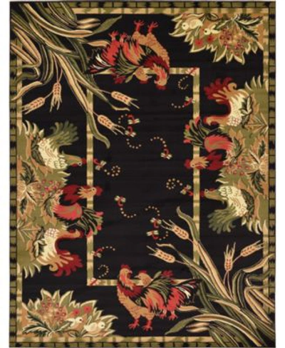 Bayshore Home Roost Roo1 Area Rug Collection In Black