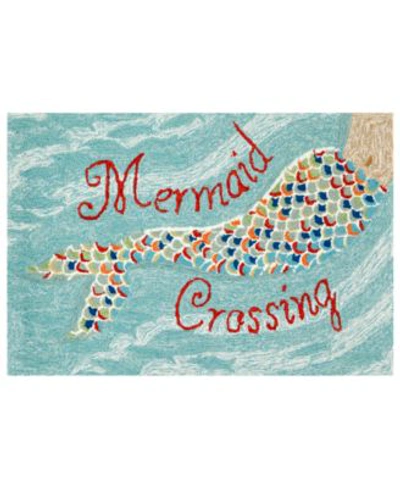 Liora Manne Front Porch Indoor Outdoor Mermaid Crossing Area Rug