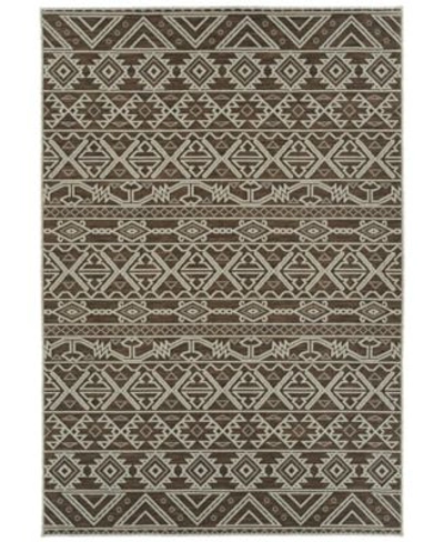 Kaleen Cove Cov09 2' X 3' Outdoor Area Rug In Chocolate
