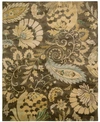 Nourison Closeout  Rajah Paisley Floral Moss Area Rugs