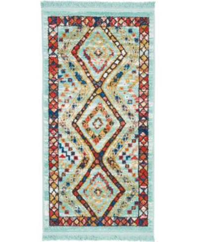 Nourison Navajo Nav02 Aqua Rug