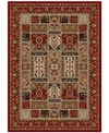 Km Home Pesaro Panel Red Area Rug Collection In Red