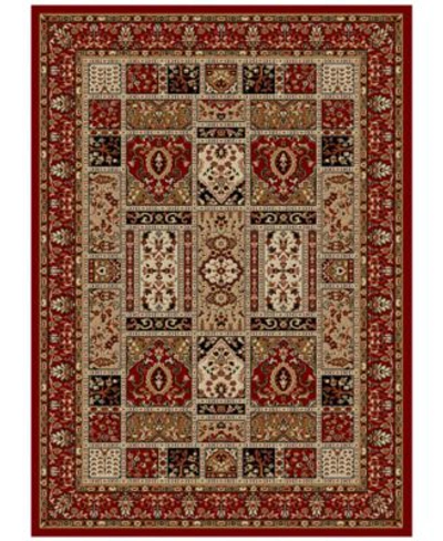 Km Home Pesaro Panel Red Area Rug Collection