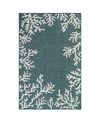 Liora Manne Carmel Coral Border Rug In Navy