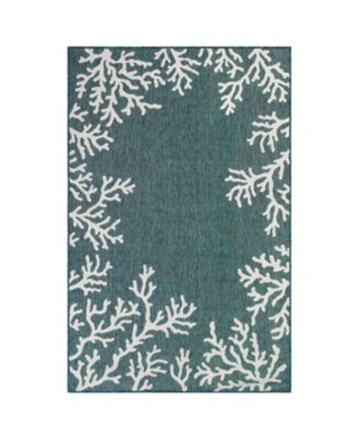 Liora Manne Carmel Coral Border Rug In Navy