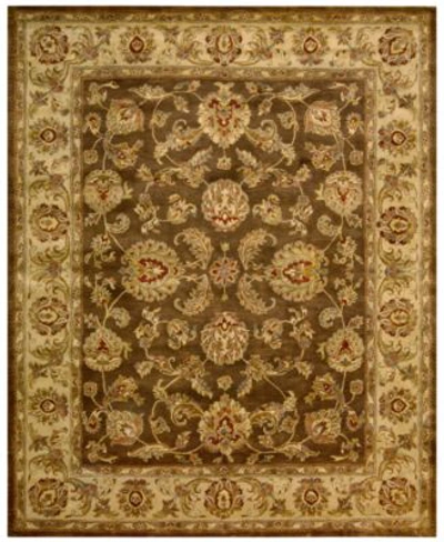 Nourison Rajah Antique Tabriz Brown Rug