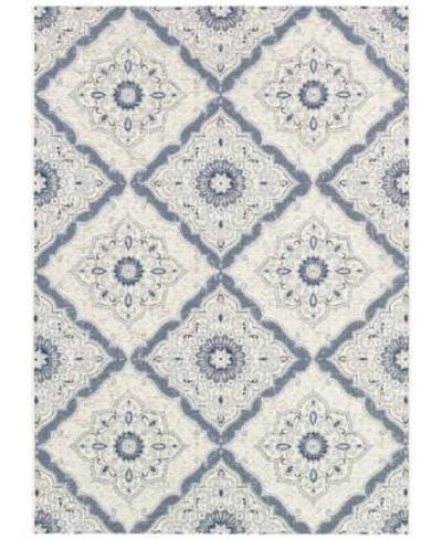Couristan Dolce 4077 6025 Brindisi Ivory Grey Indoor Outdoor Area Rug Collection