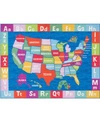 ERIC CARLE HOME DYNAMIX ERIC CARLE ELEMENTARY USA MAP BLUE AREA RUG COLLECTION