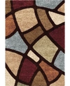 EDGEWATER LIVING CLOSEOUT EDGEWATER LIVING REACATION SHAG CIRCLE BLOOM MULTI RUG
