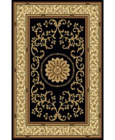 Km Home Navelli Black Area Rug Collection