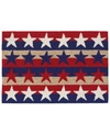Liora Manne Frontporch Stars And Stripes Red 2' X 3' Outdoor Area Rug In Red
