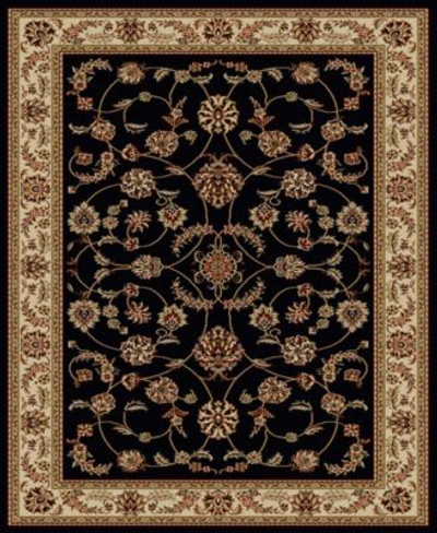 Km Home Closeout  Pesaro Black Area Rug Collection