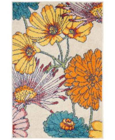 Nourison Allur Alr06 Area Rug In Yellow