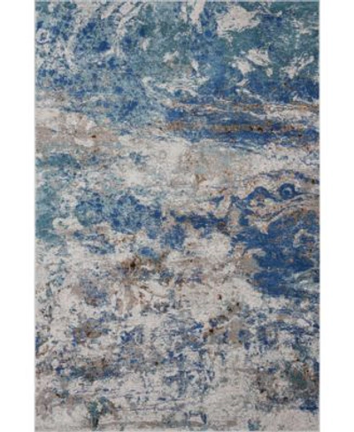 Lr Home Insurgent Tranquil Swirl Area Rug In Blue