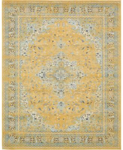 Bayshore Home Wisdom Wis7 Yellow Area Rug Collection